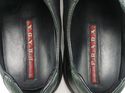 PRADA sz 7 LEATHER LACE UP SNEAKER 4E1643 MENS BLA