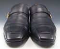 GUCCI sz 7.5 LEATHER APRON TOE STRAP LOAFERS 13251