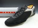 PRADA sz 7 NYLON MESH & LEATHER SNEAKER 4E1020 MEN