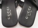 GUCCI sz 10.5 LEATHER STRAP SLIDE SANDALS 1161116 