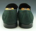 New - GUCCI sz 8 SUEDE LOGO PLATE LOAFERS 247494 M