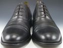 JOHN VARVATOS sz 10.5 LEATHER CAP TOE SLIP ON OXFO