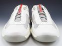 PRADA sz 9 LEATHER & NYLON MESH SNEAKERS PS0906 ME