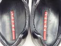 PRADA sz 7.5 LEATHER & NYLON LOW CUT SNEAKERS 4E18