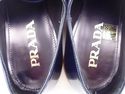 PRADA sz 7 PATENT LEATHER CAP TOE OXFORDS 2EE086 M