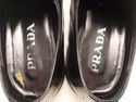 PRADA sz 8.5 LEATHER MEDALLION TOE OXFORDS 2E1400 