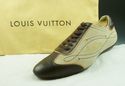 LOUIS VUITTON sz 8 SUEDE & LEATHER SNEAKER GO0075 