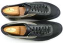 PRADA sz 7 NYLON MESH & LEATHER SNEAKER 4E1020 MEN