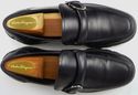 FERRAGAMO sz 7 LEATHER BUCKLE STRAP LOAFERs NU2009