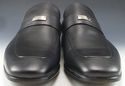 New - GUCCI sz 12.5 LEATHER LOGO PLATE LOAFER 2474