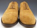 FERRAGAMO sz 10 SUEDE WINGTIP OXFORDS KD1779 MENS 