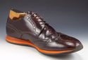 PRADA sz 9.5 PATENT LEATHER WINGTIP SNEAKERS 2EE11