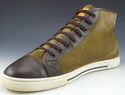 LOUIS VUITTON sz 7 SUEDE HIGH TOP "LV" SNEAKERS GO