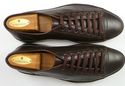 PRADA sz 6.5 LEATHER LOW CUT SNEAKER 2E0637 MENS B