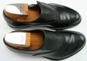 PRADA sz 7 PLAIN TOE LEATHER VELCRO OXFORD MENS DA