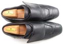 PRADA sz 9.5 LEATHER SPORT STRAP LOAFERS 4P1609 ME