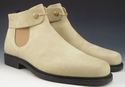 VERSACE sz 6.5 NUBUCK LEATHER GORED ANKLE BOOTS 11