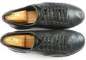 PRADA sz 7 LEATHER LACE UP SNEAKER 4E1643 MENS BLA