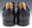 PRADA sz 7.5 LEATHER PLAIN TOE STRAP LOAFERS 2P175