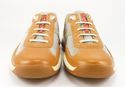 PRADA sz 9 PEBBLED LEATHER & MESH SNEAKERS 4E1274 