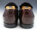 GUCCI sz 9 PATENT LEATHER APRON TOE LOAFERS 170340