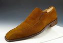 CALZOLERIA TOSCANA sz 41 SUEDE BICYCLE TOE LOAFER 