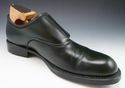 PRADA sz 7 PLAIN TOE LEATHER VELCRO OXFORD MENS DA