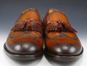 GUCCI sz 9 LEATHER WINGTIP TASSEL LOAFERS 295177 M