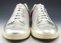 GUCCI sz 12 LEATHER & NYLON MESH SNEAKERS 256649 M