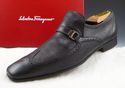 FERRAGAMO sz 8 SAMMY WINGTIP STRAP LOAFER VG22105 