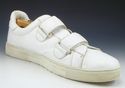 GUCCI sz 11.5 LEATHER DOUBLE STRAP SNEAKERS 138170