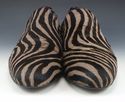 JIMMY CHOO sz 44 SLOANE ZEBRA CALF HAIR LOAFERS ME