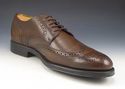 TOD'S sz 8 LEATHER WINGTIP DERBY OXFORDS MENS BROW