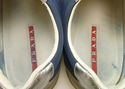 PRADA sz 11 SUEDE & NYLON LACE UP SNEAKERS 4E2124 