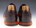 PRADA sz 9.5 PATENT LEATHER WINGTIP SNEAKERS 2EE11