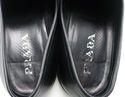 PRADA sz 9.5 LEATHER APRON TOE LOAFER 1578 MENS BL