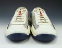 PRADA sz 8 LEATHER & NYLON MESH SNEAKER 201135 MEN