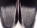 GUCCI sz 9 PATENT LEATHER APRON TOE LOAFERS 170340