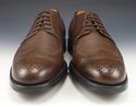 TOD'S sz 8 LEATHER WINGTIP DERBY OXFORDS MENS BROW