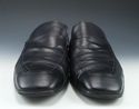 PRADA sz 9.5 LEATHER APRON TOE LOAFER 1578 MENS BL