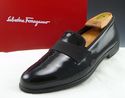 FERRAGAMO sz 7 NOTTE PATENT TUXEDO LOAFERS 5887317