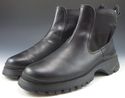 PRADA sz 38 LEATHER LUG SOLE SLIP ON ANKLE BOOTS W