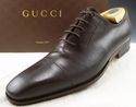 GUCCI sz 9 LEATHER CAP TOE OXFORDS 206625 MENS BRO