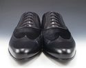 DOLCE & GABBANA sz 43.5 LEATHER & CALF HAIR OXFORD