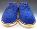 TOD'S sz 9 SUEDE BROGUE TOE WINGTIP DERBY OXFORDS 