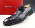 FERRAGAMO sz 11 LEATHER BICYCLE TOE LOAFER UG22218