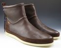 PAUL SMITH sz 8 PEBBLED LEATHER PULL ON BOOTS H077