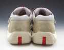 PRADA sz 9 LEATHER & NYLON MESH STRAP SNEAKERS 4P0