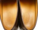 TOD'S size 12 LEATHER APRON TOE LOAFERS MENS DARK 