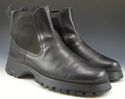 PRADA sz 38 LEATHER LUG SOLE SLIP ON ANKLE BOOTS W